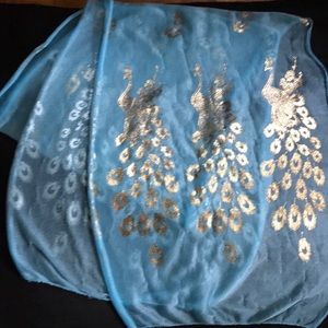 Blue Peacock Scarf.